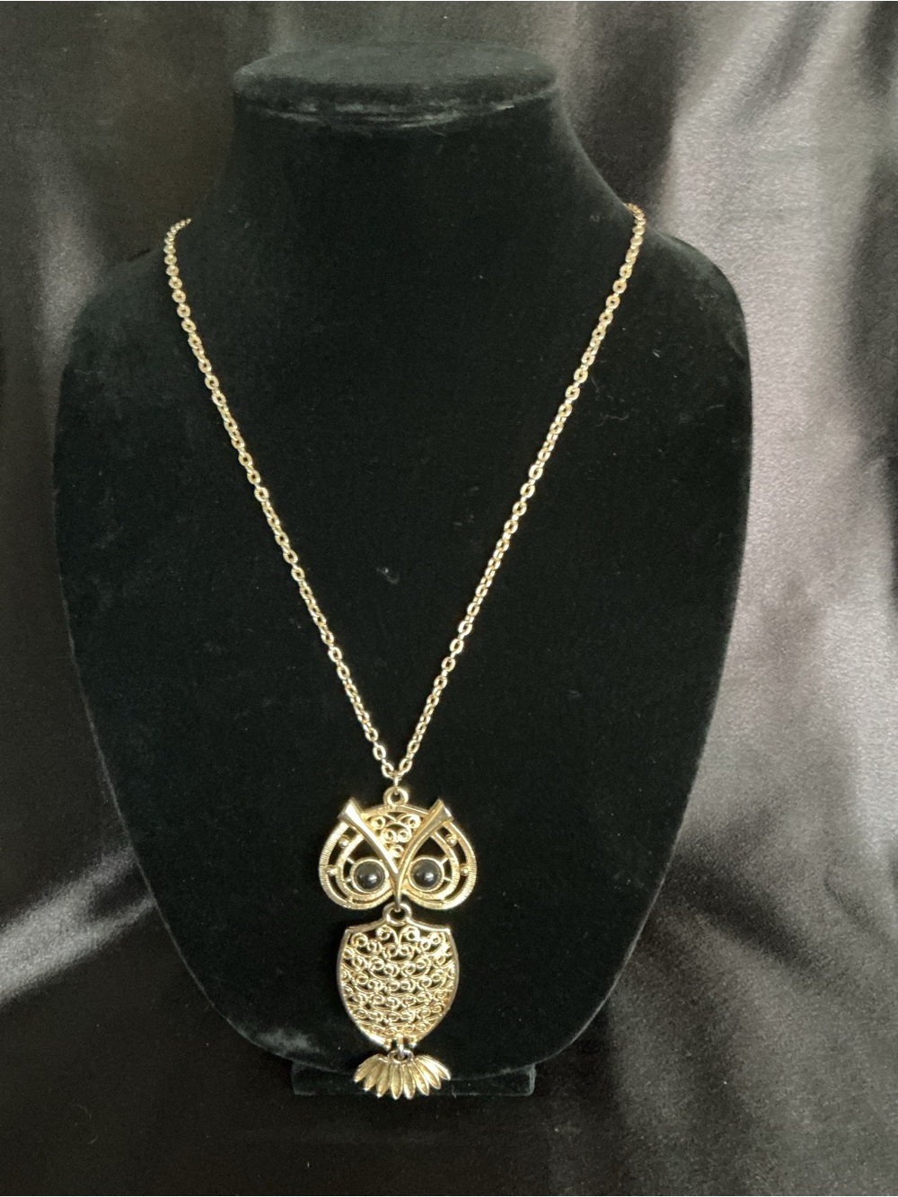 Vintage Night Owl Sarah Coventry 1974 Necklace